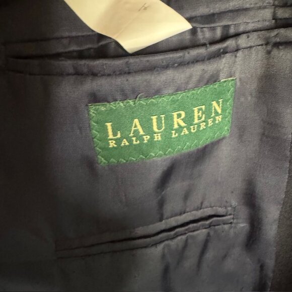 Lauren Ralph Lauren Men's Navy Wool Sports Coat Blazer Gold Buttons Size 44L - Picture 6 of 8